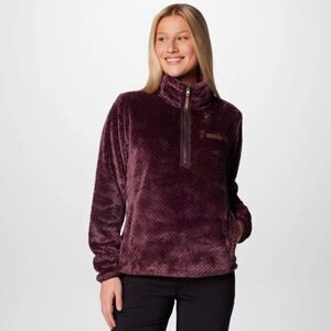 Columbia Women's Fire Side Quarter Zip Sherpa Fleece jacket size small